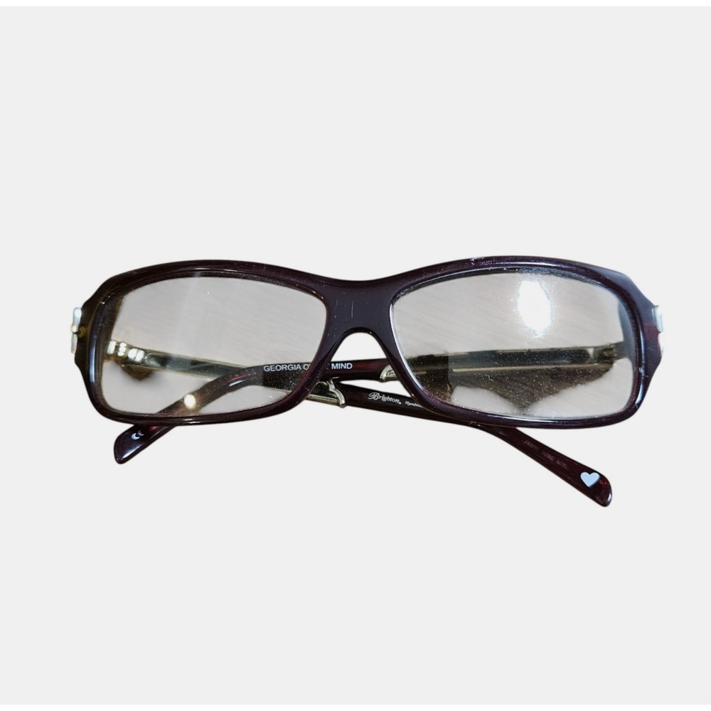 Brighton Georgia on My Mind Handmade Eyeglasses Frames Rectangular Maroon